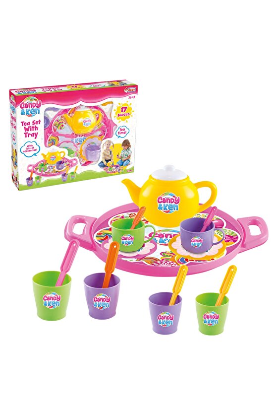 Candy & Ken Tepsili Çay Seti - Mutfak Setleri - Ev Oyuncak Setleri