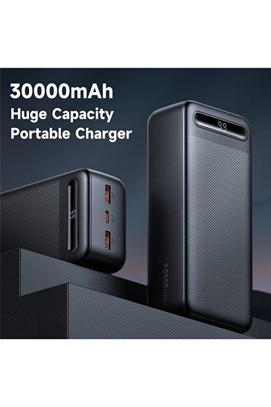30000mah Powerbank Led Ekranlı 30.000 Mah Taşınabilir Şarj Cihazı Siyah Mc-4442