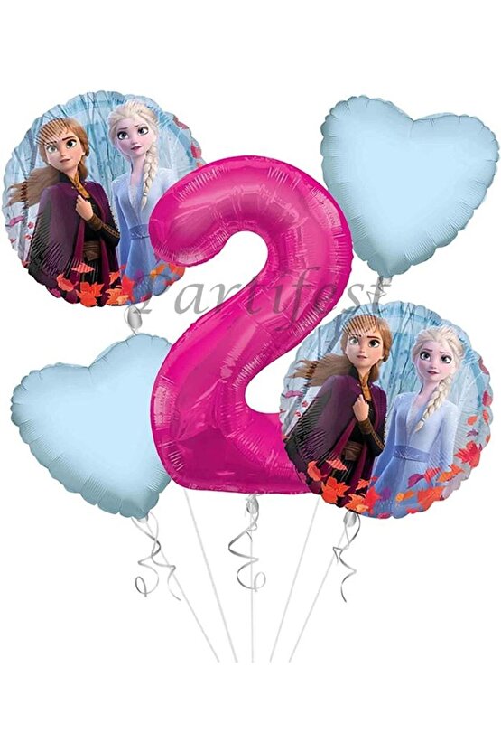 Frozen 2 Yaş Balon Set Elsa Balon Folyo Balon Set Konsept Karlar Ülkesi Doğum Günü Set Yaş Balon