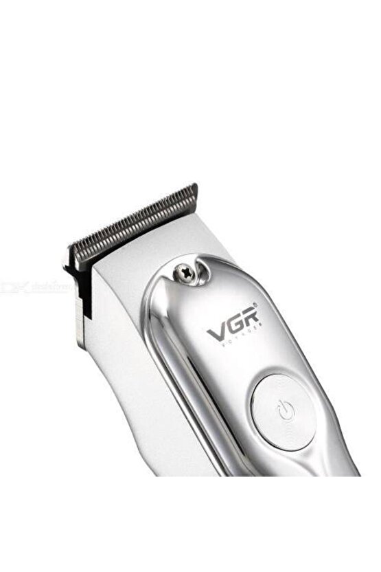 V-071 Profesyonel Mini Şarjlı Gümüş Metal Saç Sakal Tıraş Makinesi