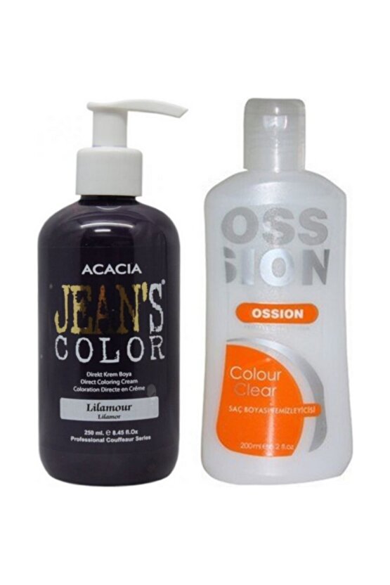 Jeans Color Saç Boyası Lilamor 250ml + Ossion Saç Boya Temizleyicisi 200ml