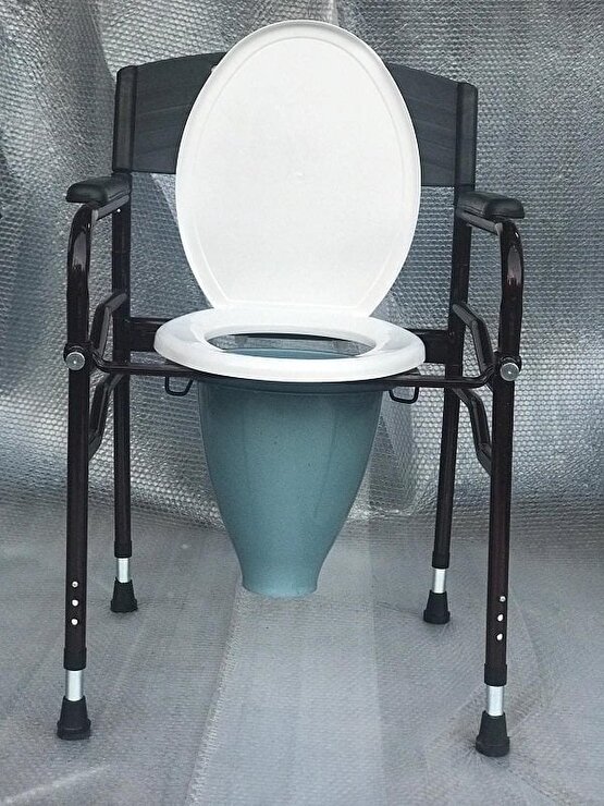 Kolları Açılan Hasta Tuvalet Sandalyesi