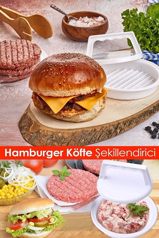 Hamburger Ve Köfte Şekillendirici Pratik Köfte Kalıbı Hamburger Pres Aparatı