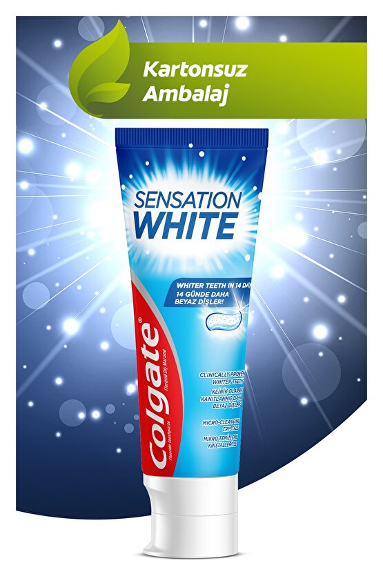 Sensation White Kartonsuz Beyazlatıcı Diş Macunu 75 ml