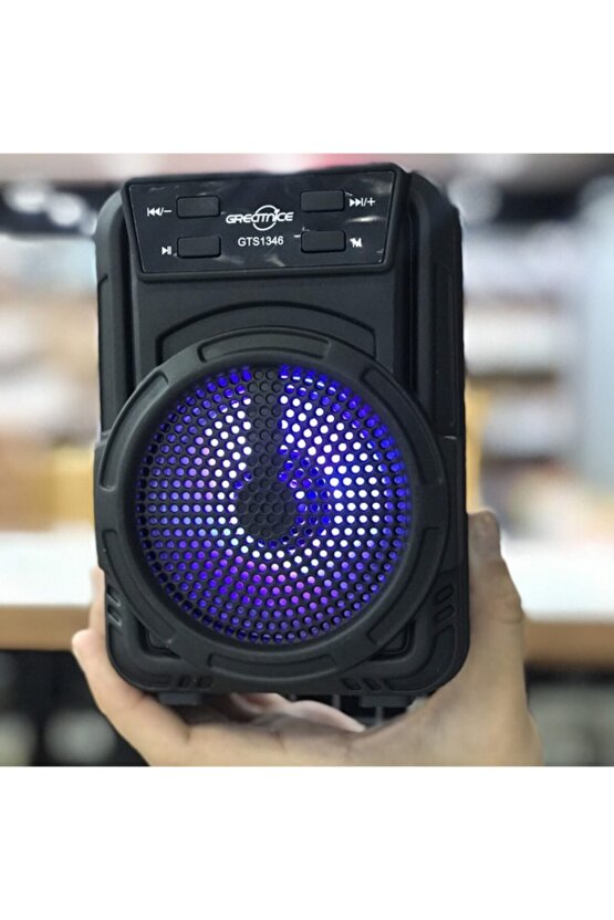 Işıklı Bluetooth Hoparlör Fmusbsd Kart Kablosuz Speaker Ses Bombası