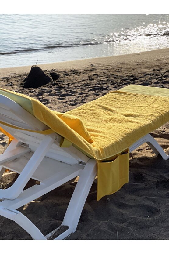 Sarı Çanta Görünümlü Plaj Havlusu