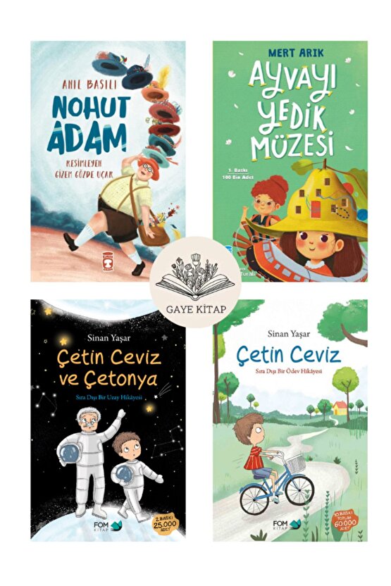 Nohut Adam - Ayvayı Yedik Müzesi - Çetin Ceviz ve Çetonya - Çetin Ceviz ( 4 Kitap Set )