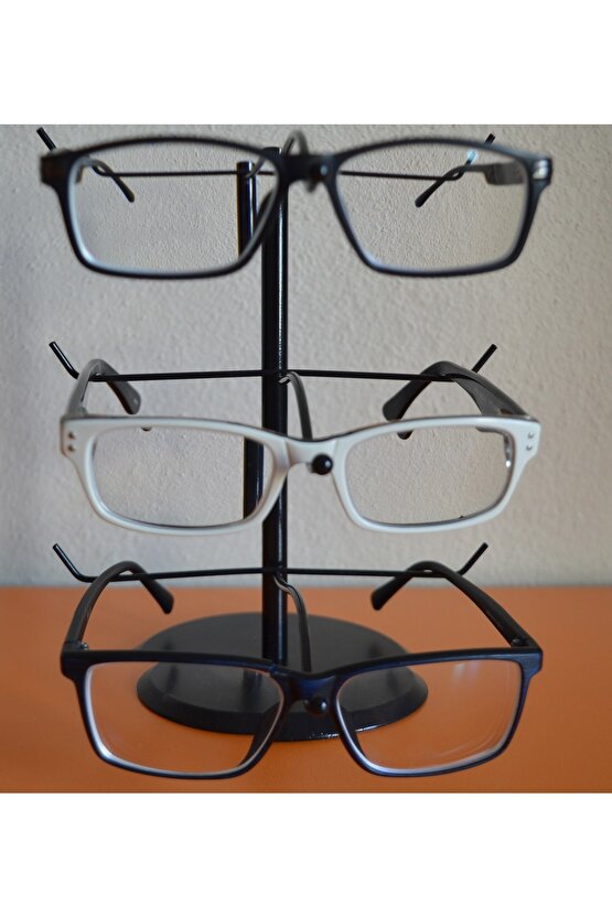 Gözlük Standı Düzenleyecı Organizer 3 Lu Siyah