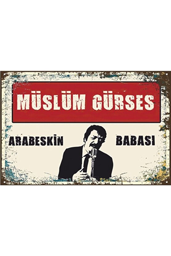 Arabeskin Babası Müslüm Gürses Arabesk Retro Ahşap Poster