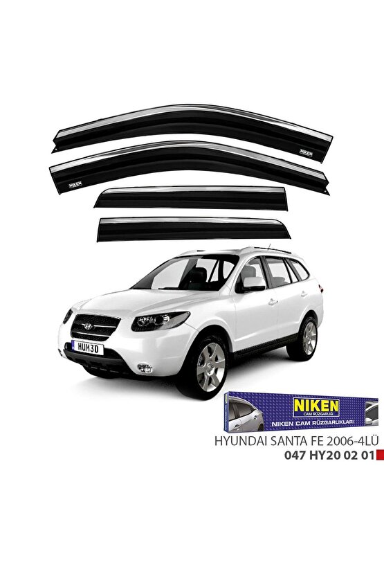 Hyundai Santafe Cam Rüzgarlığı Kromlu 2006