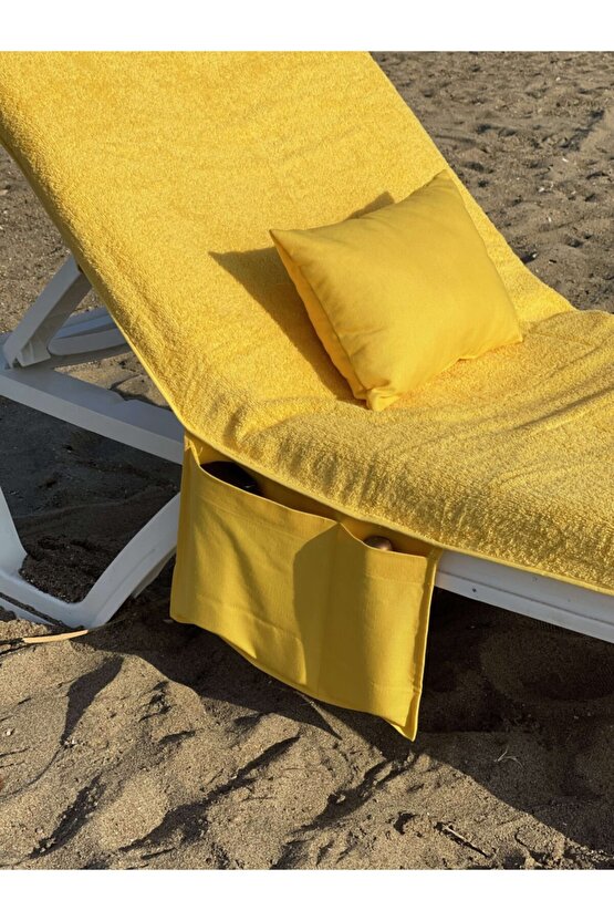 Sarı Çanta Görünümlü Plaj Havlusu