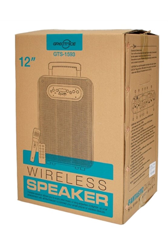 Mikrofonlu Bluetooth Hoparlör Led Işıklı Sd Kart Usb Fm Radyolu Kablosuz Speaker