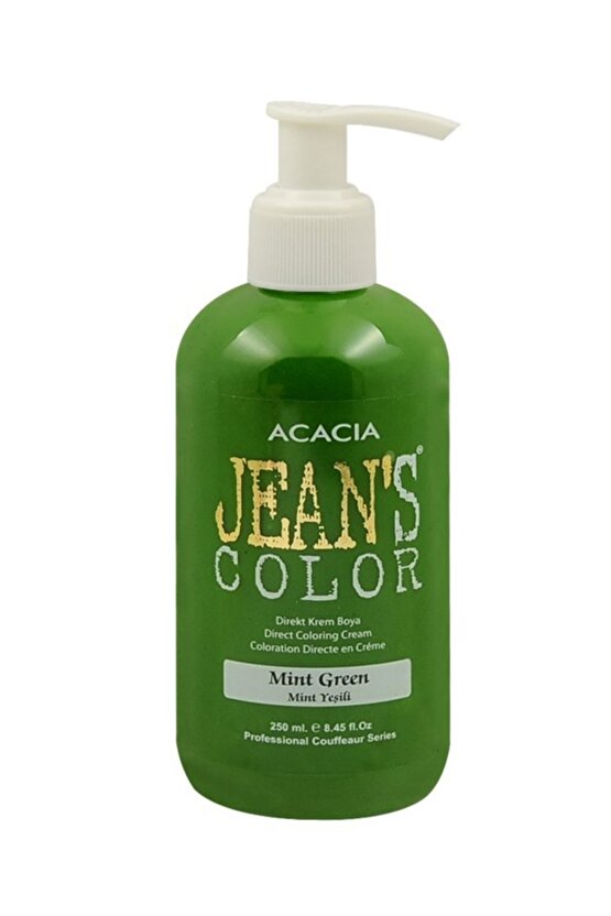 Jeans Color Mint Yeşili 250 Ml. Mint Green Amonyaksız Balyaj Renkli Saç Boyası