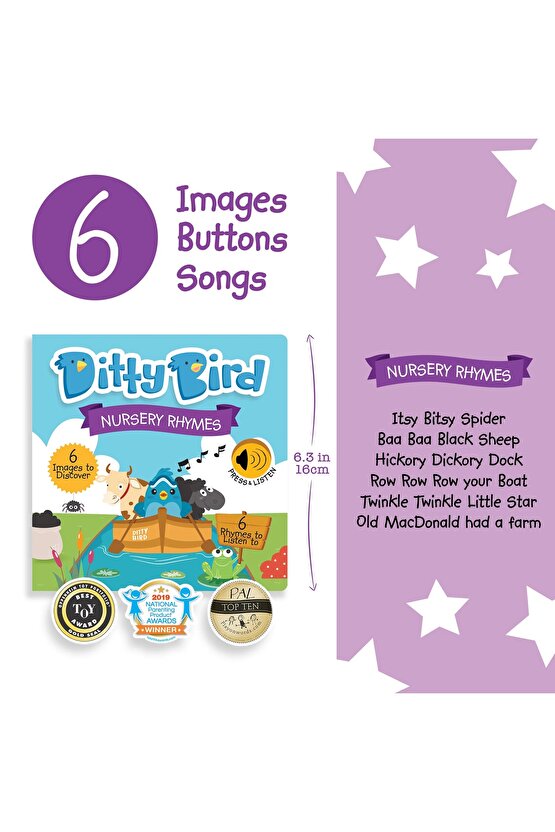 Ditty Bird: Nursery Rhymes | 0-3 Yaş Için Ingilizce Sesli Kitap - Çocuk Şarkıları
