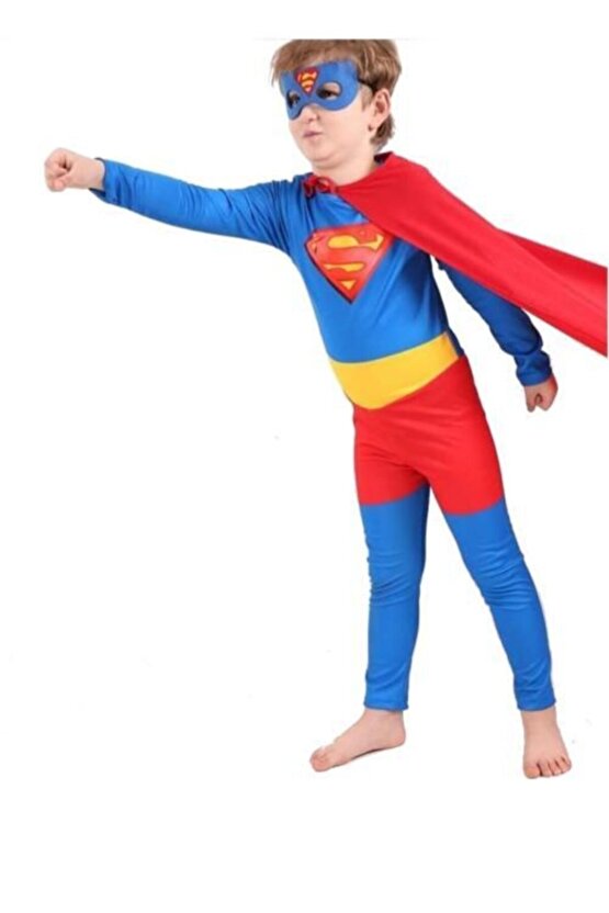Süpermen Çocuk Kostümü Superman Kostüm Unısex