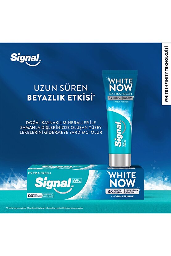 White Now Diş Macunu Extra Fresh Yoğun Ferahlık 75 ml X2 