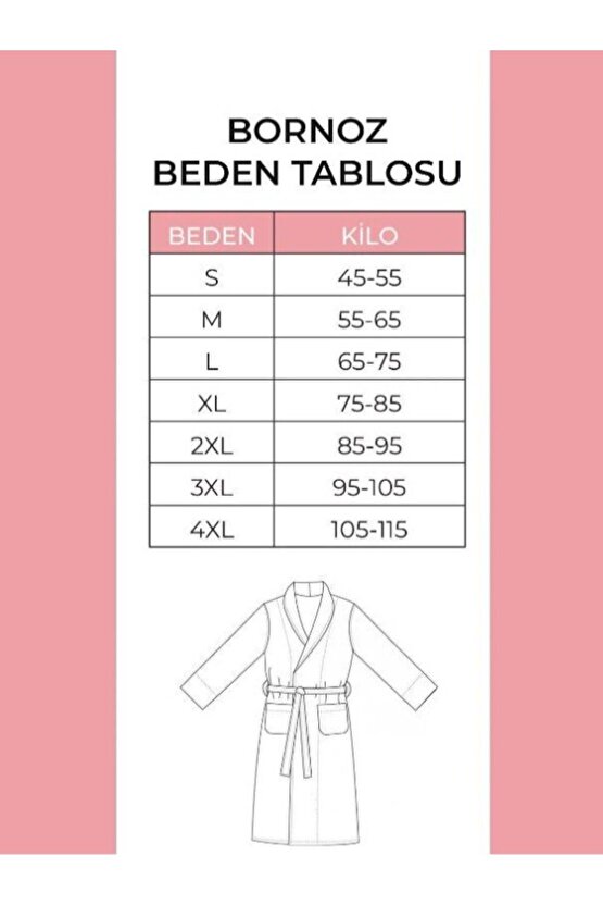 Şal Yaka Bornoz ,Bukle Bornoz, %100 Pamuklu ,Hamam Sauna Bornoz  Kadın  Erkek Unisex Bornoz