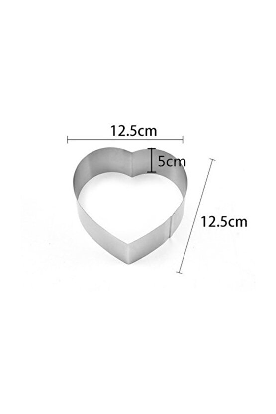 Kalp Kek Kalıbı 3li Set Derinlik 5 cm
