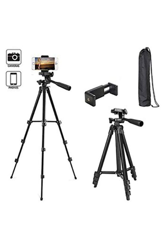 146 cm Profesyonel Tripod Telefon Ve Dslr Kamera Için Bluetooth Kumandalı Tripod