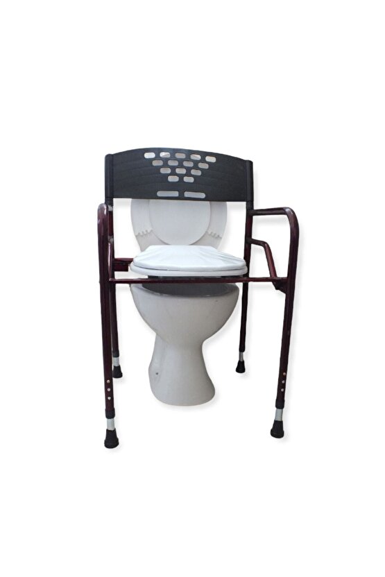 Tuvalet Sandalyesi Katlanabilir Hafif Tuvalet Yaşlılar Engelli Duş Sandalyesi Kamp Tuvalet Taburesi