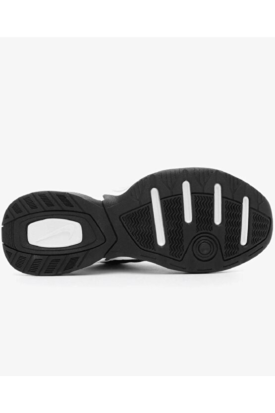 M2k Tekno Leather Unisex Sneaker Hakiki Deri Beyaz Spor Ayakkabı Siyah Yükseklik 4cm