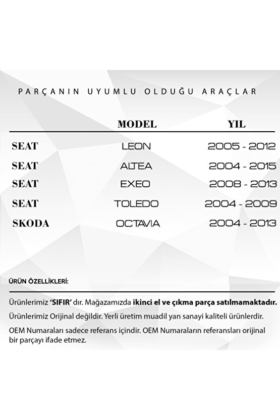 Seat Leon, Skoda Octavia Için Yağ Filtresi Muhafaza Contası