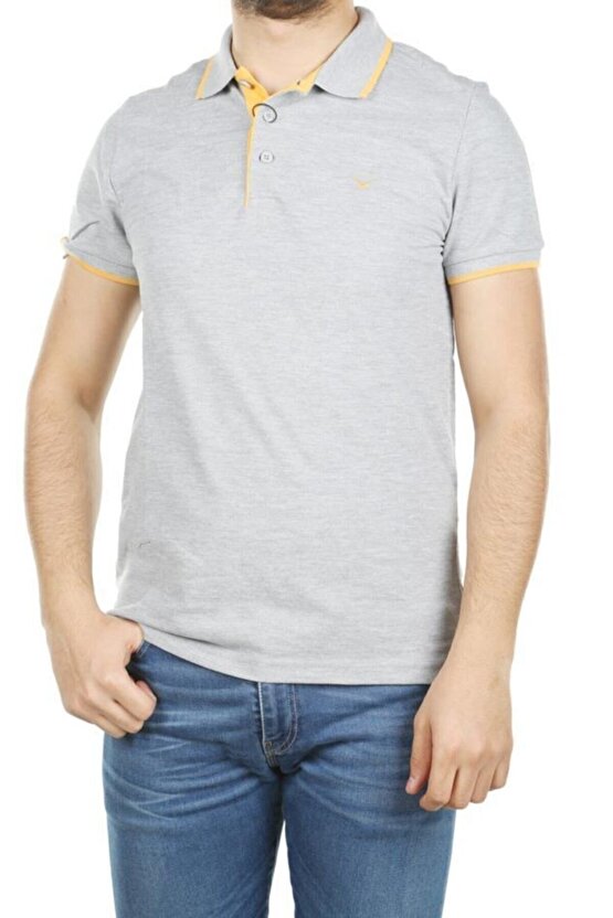 Erkek Lacost Çizgili Polo Yaka T-shirt