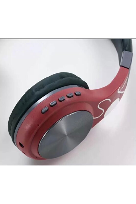 Sy-bt1607 Bluetooth Kulaklık Kablosuz Sd Kart Girişi Aux Kırmızı