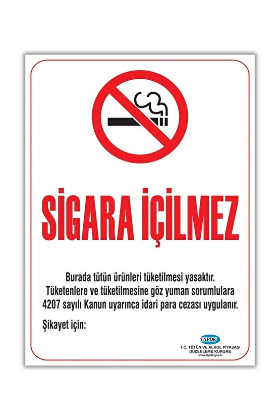 Sigara Içilmez 50x70