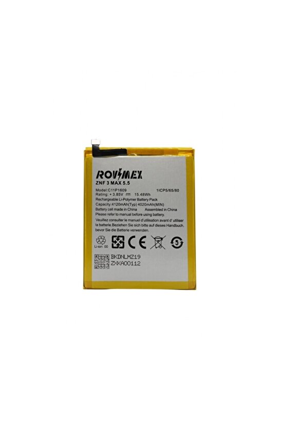 Asus Zenfone 3 Max 5.5 (zc553kl) Rovimex Batarya Pil