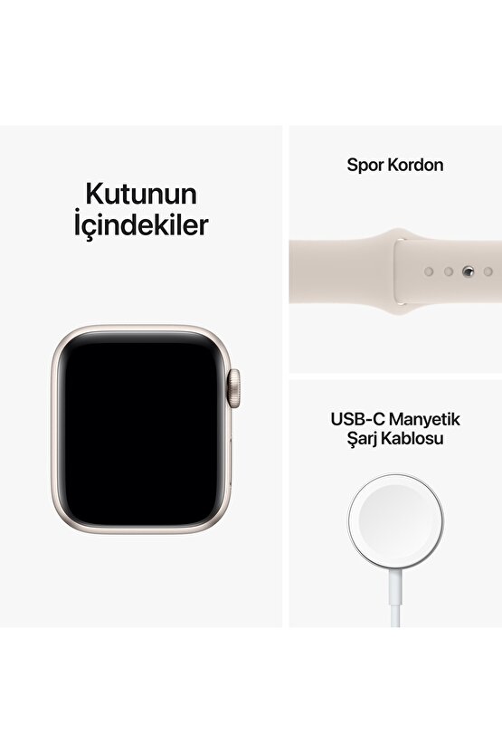 Watch SE 40mm GPS Yıldız Işığı Alüminyum Kasa ve Yıldız Işığı Sport Band (Apple Türkiye Garantili)
