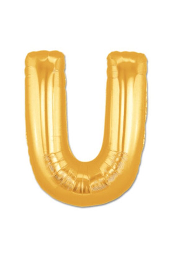 Gold Folyo Balon 16 Inç 40 Cm ( U ) Harfi