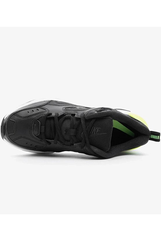 M2k Tekno Leather Unisex Sneaker Hakiki Deri Beyaz Spor Ayakkabı Siyah Yükseklik 4cm