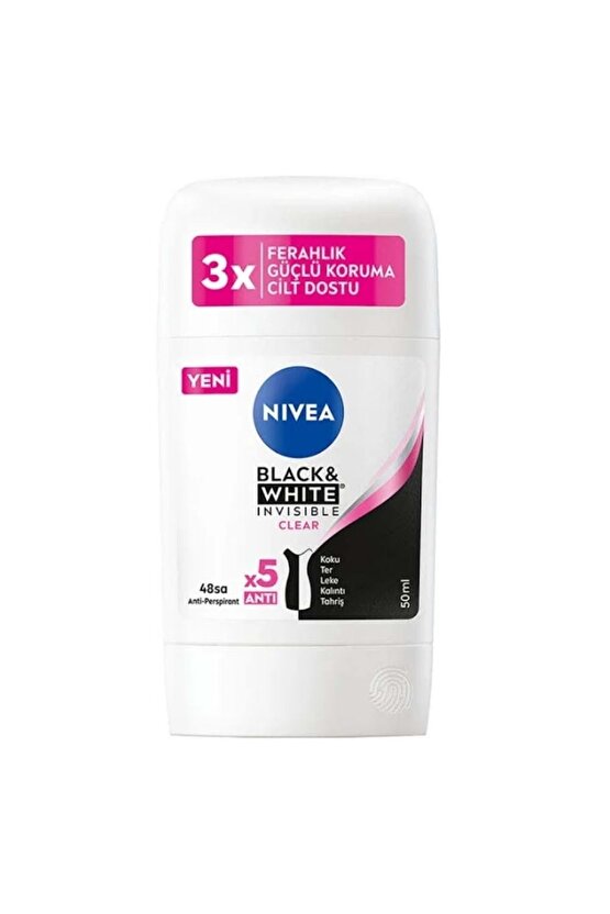 Kadın Stick Deodorant Black&white Invisible Clear 50ml