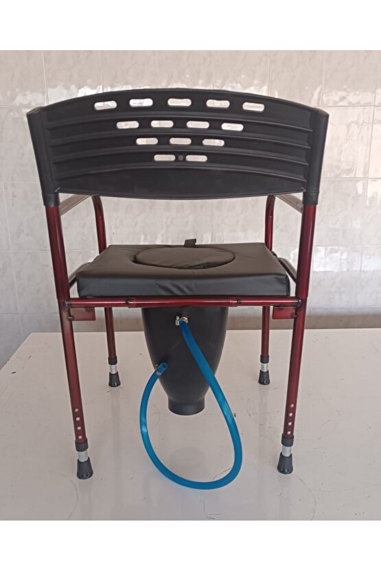 Taharet Musluklu Döşemeli Hasta Tuvaleti ( Klozet Yükseltici ) Klozetli Sandalye Tuvaletli Sandalye