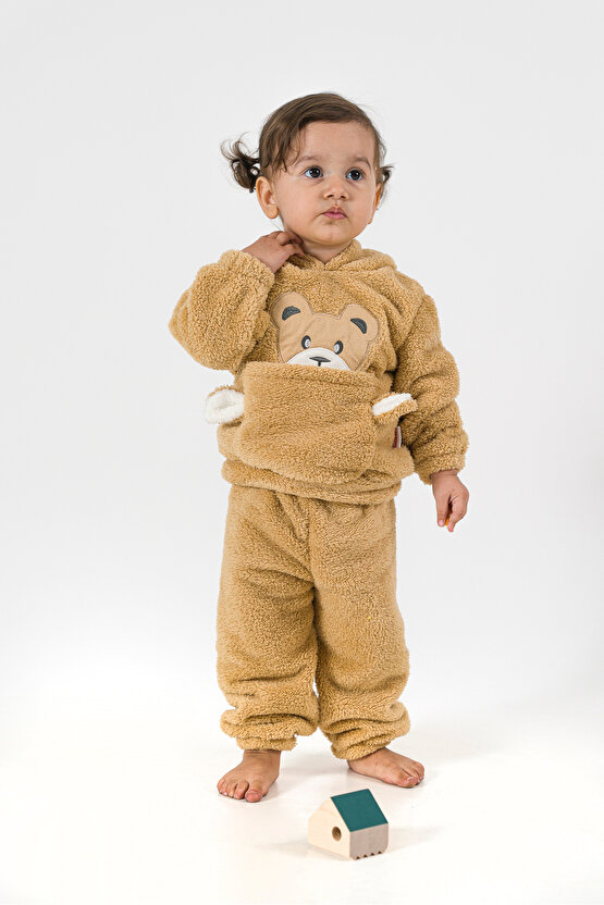 Welsoft Peluş Unisex Kışlık Bebek Takımları Çocuk Giyim Bebek Kıyafeti çocuk kostümü
