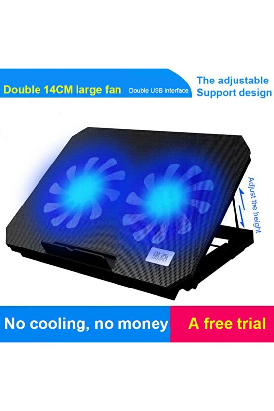 Laptop Soğutucu Fan Cooling Pad Notebook Altlığı Çift Fanlı