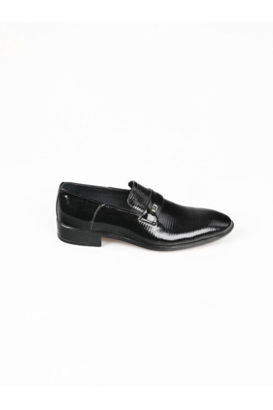 Hakiki Deri Siyah Erkek Klasik Ayakkabı Mt0900-black Shıny