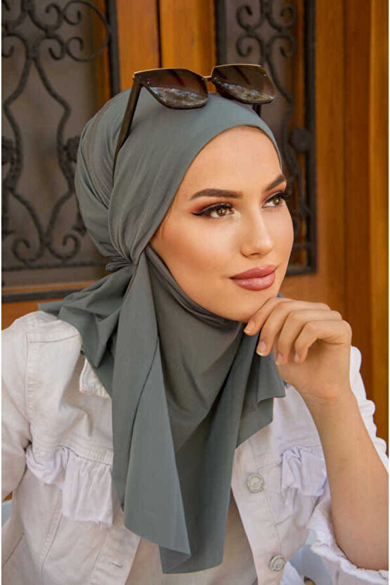 Nefti Yeşil Oversize Hijab