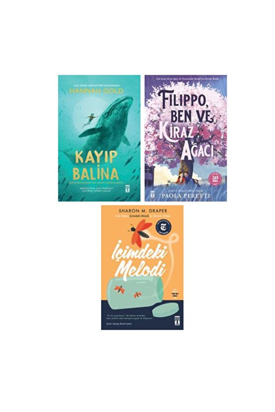 Kayıp Balina + Içimdeki Melodi + Filippo, Ben Ve Kiraz Ağacı 3 Kitap Set