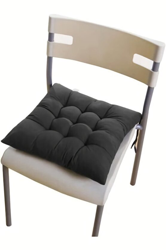 Özel Düğme Dikişli Sandalye Minderi,bağcıklı Tekli
