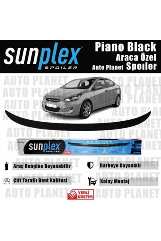 Hyundai Accent Blue Bagaj Üstü Spoiler Piano Black