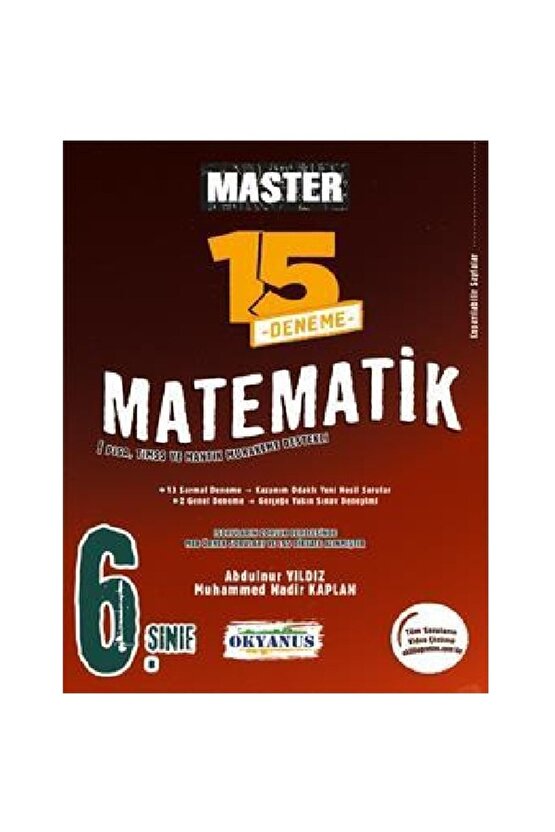 6. Sınıf Master 15 Matematik Denemesi