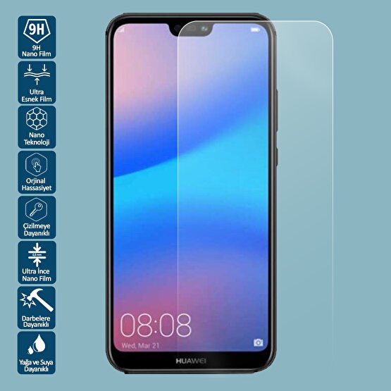 Wontis Huawei P20 Lite 128GB Ultra Şeffaf Nano Ekran Koruyucu Film