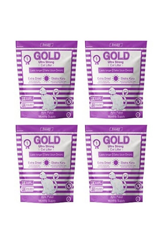 Neo Pet Market Gold Silika Kristal Kedi Kumu 3,8 Litre   4 Adet