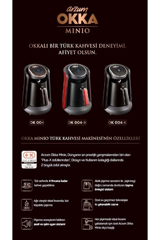 OK004-K Okka Minio Türk Kahvesi Makinesi - Krom