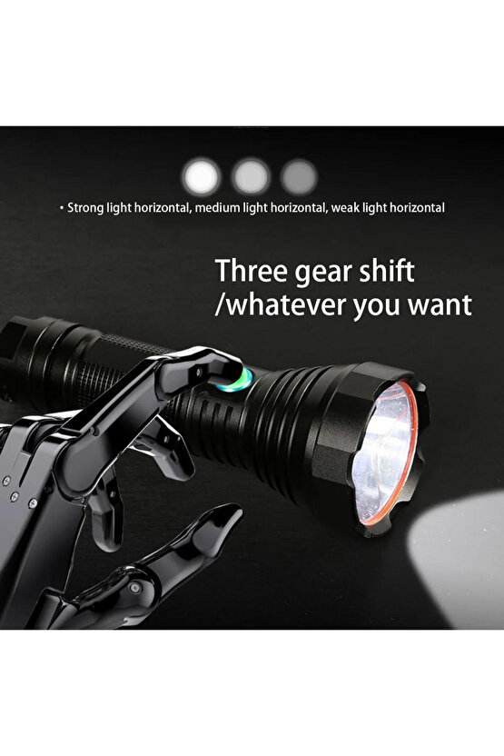 40 LED Yüksek Güç Aydınlatma Yürüyüş Projektör Taktik El Feneri USB Şarj Edilebilir Kamp El Feneri