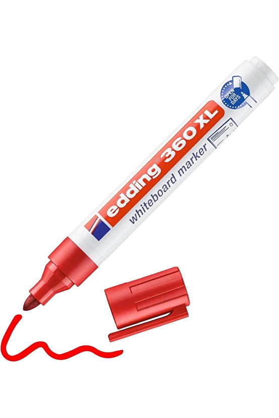 360 Xl Doldurulabilir Beyaz Tahta Kalemi Kırmızı