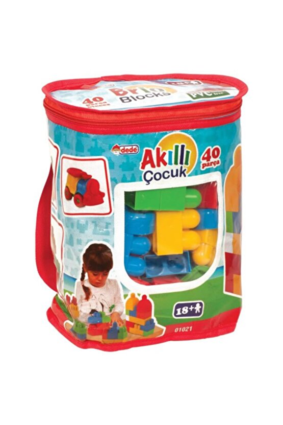 40 Parça Akıllı Çocuk Renkli Lego