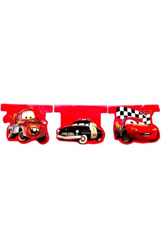 Cars Arabalar Şimşek Mcqueen Banner Flama 2.70 cm Cars Konsept Doğum Günü Malzemeleri